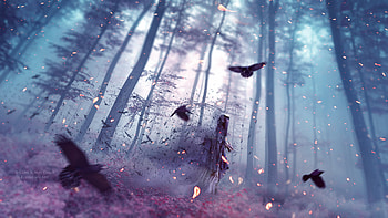 Raven Spirit , raven, artist, artwork, digital-art, deviantart HD wallpaper