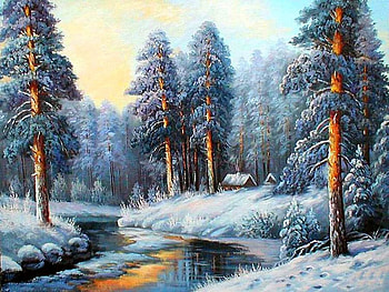 Forest county, winter, splendid, color, landscape, beautiful, tree, outdoor, fields, nature, forest, stream HD wallpaper