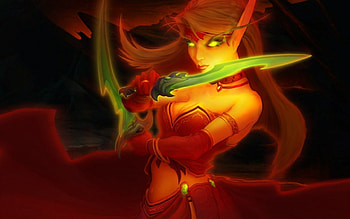 Stunning Sexy Elf Warrior, sexy, sorceress, dark, blade, warrior HD wallpaper