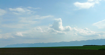 Pure blue sky, blue, green, bulgaria, sky, graph HD wallpaper