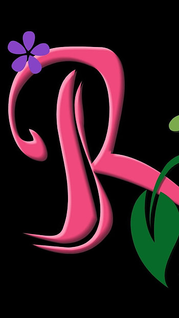 R Letter, Pink, Flowers HD phone wallpaper