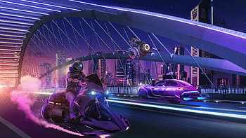 Dubai Night Ride Scifi , scifi, biker, artist, artwork, digital-art, behance HD wallpaper