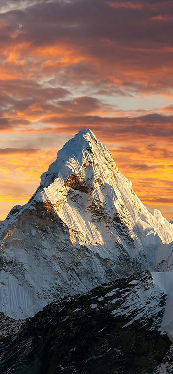 Tushita Himalaya, peak, nature, mountain HD phone wallpaper
