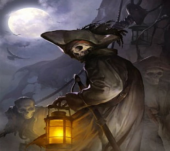 Crew Of The Dead, Pirates, skeletons, fantasy, eye patch HD wallpaper