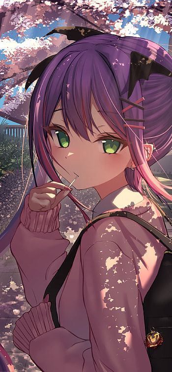 Tokoyami Towa — Sakura Night (hololive VTuber), hololive, Anime, Virtual Youtuber HD phone wallpaper