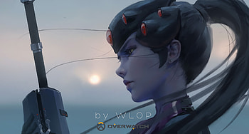 Widowmaker Overwatch By Wlop, widowmaker, overwatch, games, artwork, digital-art HD wallpaper