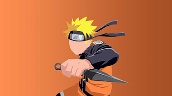 Yellow Hair Naruto Uzumaki Orange Background Naruto HD wallpaper