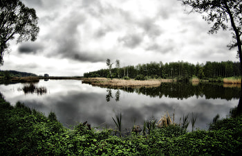 Landscape, Nature, Trees, Clouds, Lake, r HD wallpaper