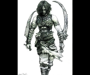 Prince Sketch, sword, ubisoft, sketch, artwork, pop, prince of persia, adventure, action, prince, concept art, warrior HD wallpaper
