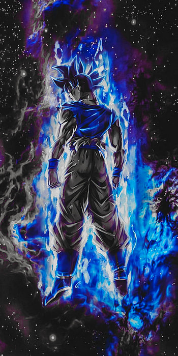 Goku UI, art, blue HD phone wallpaper