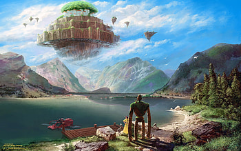 laputa castle in the sky studio ghibli HD wallpaper
