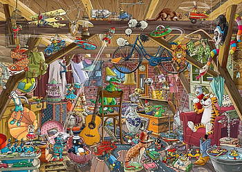 Attic, toy, stuff, pictura, painting HD wallpaper