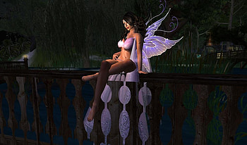Fairy, abstract, fantasy, trees, water HD wallpaper