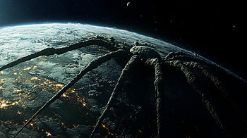 Alien Encounter: Giant Spider in, Sci Fi, alien, giant spider, space, earth HD wallpaper