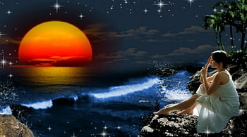 ~*~ Loneliness ~*~, night, sea, sadness, ocean, loneliness, beach HD wallpaper