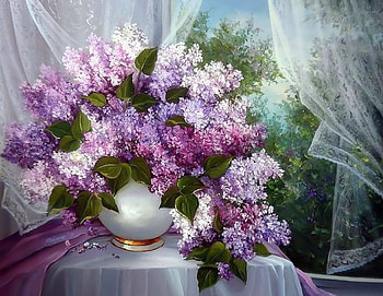 Still Life by Anca Bulgaru, Still Life, Flowers, Painting, Art HD wallpaper