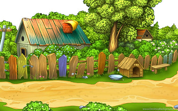 Cartoon House Background HD wallpaper