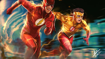 Flash And Kid Flash , flash, superheroes, artist, artwork, digital-art, artstation HD wallpaper