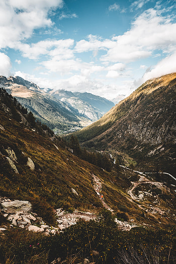 Landscape, Nature, Mountains, Rocks, Slope, Valley HD phone wallpaper