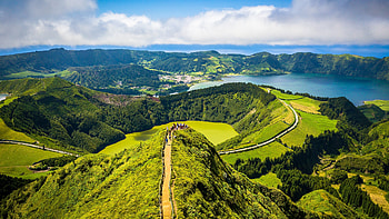 Sao Miguel, Green Hills HD wallpaper