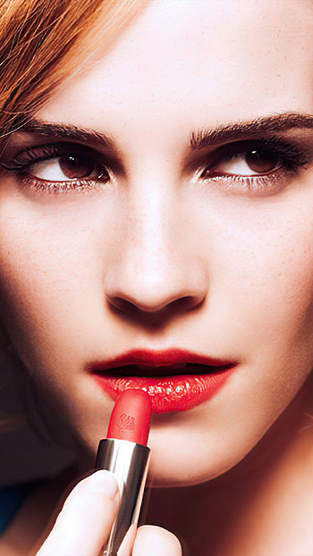 Emma Watson, Red lipstick, Ultra , Mobile HD phone wallpaper