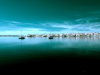 Yachts-in-the-sea, ships, clouds, colors, sky, nature, beach HD wallpaper