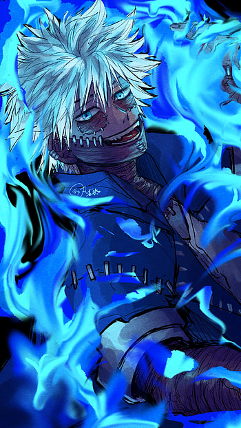 Anime, My Hero Academia, blue anime, Dabi (Boku No Hero Academia) HD phone wallpaper