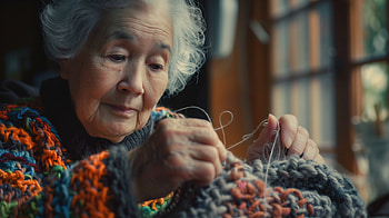 Grandmother Knitting, woman, Grandmother, knitting HD wallpaper