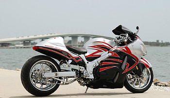 Suzuki, Silver, Red, Custom, Black, Bike HD wallpaper