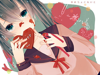 Vocaloid, valentine, chocolate, hatsune miku, aqua hair, aqua eyes HD wallpaper