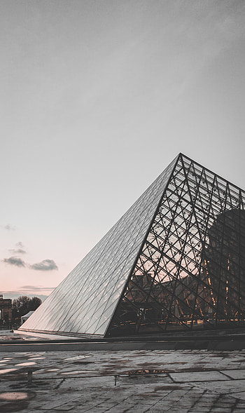 Paris, art, city, blak and white, , pyrqmid, samsung, musee du luvre, france, samsung galaxy, samsung note 20, pyramide, 13 HD phone wallpaper