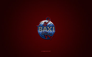Baxi Manresa, Spanish basketball club, blue logo, red carbon fiber background, Liga ACB, basketball, Manresa, Spain, Baxi Manresa logo HD wallpaper