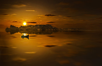 Boat Evening Lake Sunset Silhouette Reflection Sunset, boat, evening, lake, sunset, silhouette, reflection HD wallpaper
