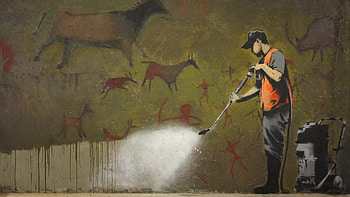 Banksy Graffiti Clean Up HD wallpaper