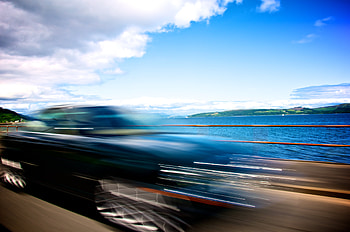 Counter Flow, blue, sea, blues, car, swatch, shutter, exposure, view, long HD wallpaper