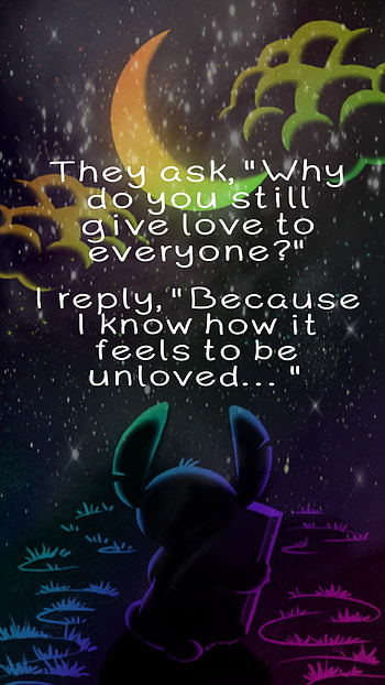 Stitch Love, pretty, feeling, unloved HD phone wallpaper