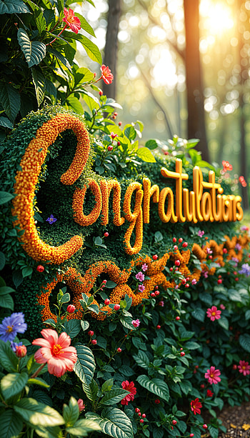 Vibrant Congratulations: A Beautiful , flower, garden, nature, celebration HD phone wallpaper