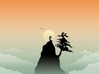 dom, Vector, Mountain, Wood, Tree, Precipice, Break HD wallpaper