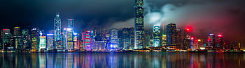 Hong Kong Skyline, City , Asian metropolis, Skyscrapers reflection HD wallpaper