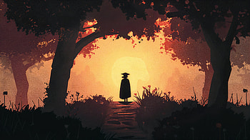 Graduation Dreams: A Stunning Ultra, graduation, silhouette, forest, fantasy HD wallpaper