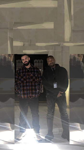Drake and Kanye West, rap, music, rapper HD phone wallpaper