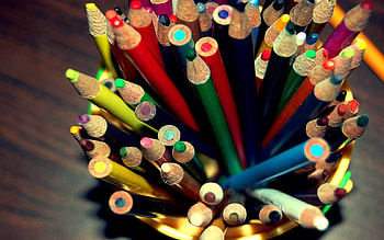 Art, Miscellanea, Miscellaneous, Colored Pencils, Glass, Colour Pencils, Set HD wallpaper