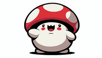 Mushroom Friend Ultra, mushroom, cartoon, cute, illustration HD wallpaper