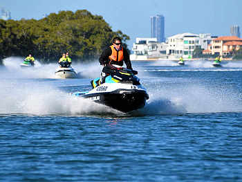 Safari adventure, Action-packed, Jet ski experience, Thrilling ride HD wallpaper