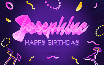 Happy Birtay Josephine, , Purple Party Background, Josephine, creative art, Happy Josephine birtay, Josephine name, Josephine Birtay, Birtay Party Background HD wallpaper