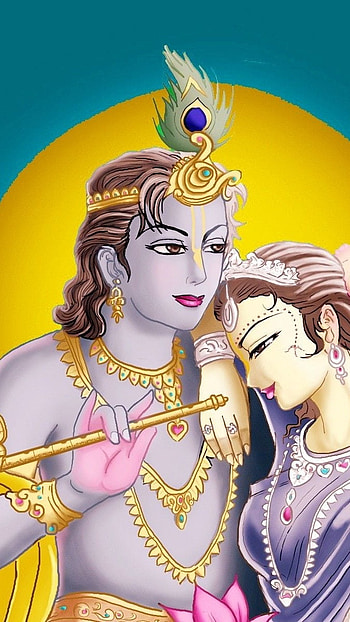 Radha Krishna , Radha Krishna, Love Painting HD phone wallpaper