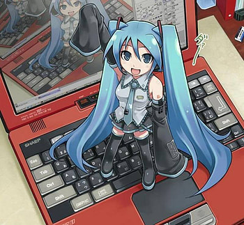 small miku, cute, chibi, vocaloid, hatsune miku HD wallpaper