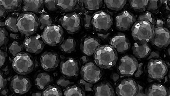 Black balls, 3D, abstract HD wallpaper