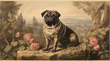 Majestic Pug Dog for Background, pug, dog HD wallpaper