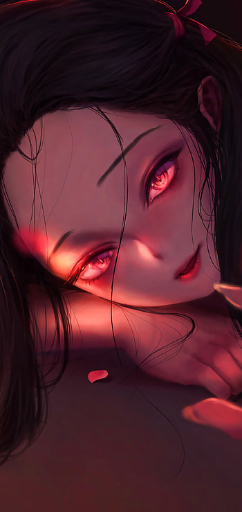 Nezuko Ember Gaze — Demon Slayer , Nezuko Kamado, Anime, Demon Slayer: Kimetsu no Yaiba HD phone wallpaper